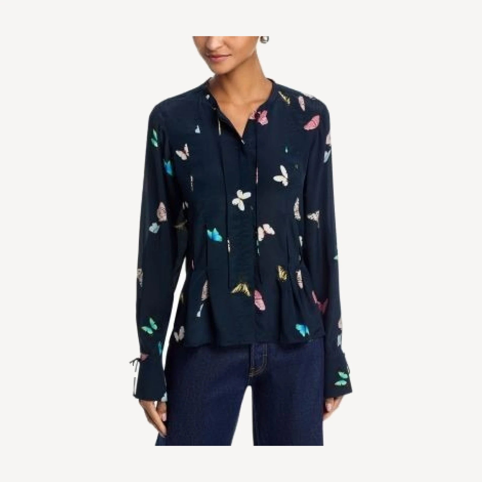 rag & bone Arden Printed Pleated Blouse