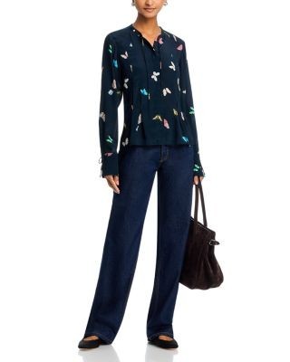 rag & bone Arden Printed Pleated Blouse, photo 2