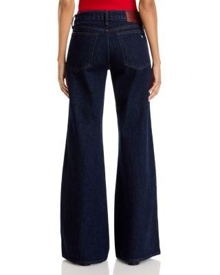 rag & bone Josie Cotton Low Rise Flare Jeans in Darkrinse, photo 2