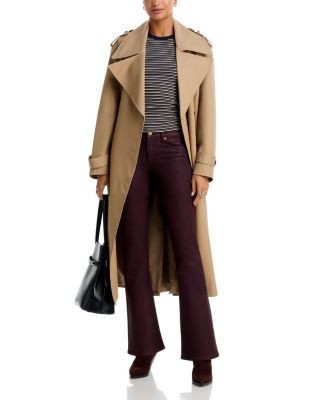 rag & bone Flexi Kinsley High Rise Bootcut Jeans in Coated Burgundy, photo 2