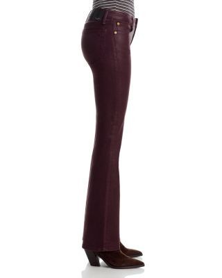 rag & bone Flexi Kinsley High Rise Bootcut Jeans in Coated Burgundy, photo 3
