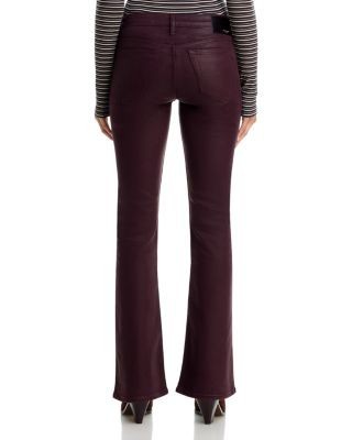 rag & bone Flexi Kinsley High Rise Bootcut Jeans in Coated Burgundy, photo 4