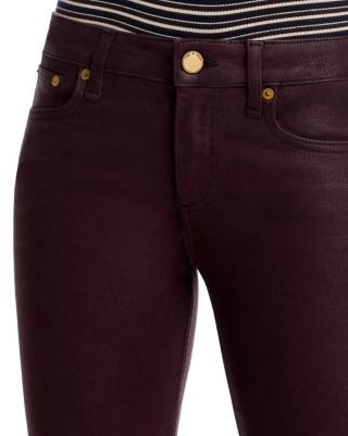 rag & bone Flexi Kinsley High Rise Bootcut Jeans in Coated Burgundy, photo 5
