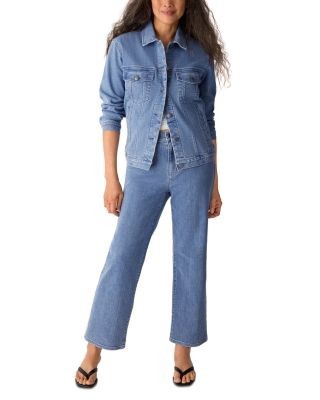 Eileen Fisher Straight High Rise Ankle Jeans in Classic Indigo, photo 2