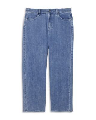 Eileen Fisher Straight High Rise Ankle Jeans in Classic Indigo, photo 5