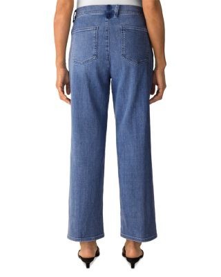 Eileen Fisher Straight High Rise Ankle Jeans in Classic Indigo, photo 6