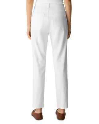 Eileen Fisher High Waist Slim Ankle Jeans in White, photo 3