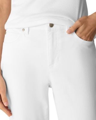 Eileen Fisher High Waist Slim Ankle Jeans in White, photo 4