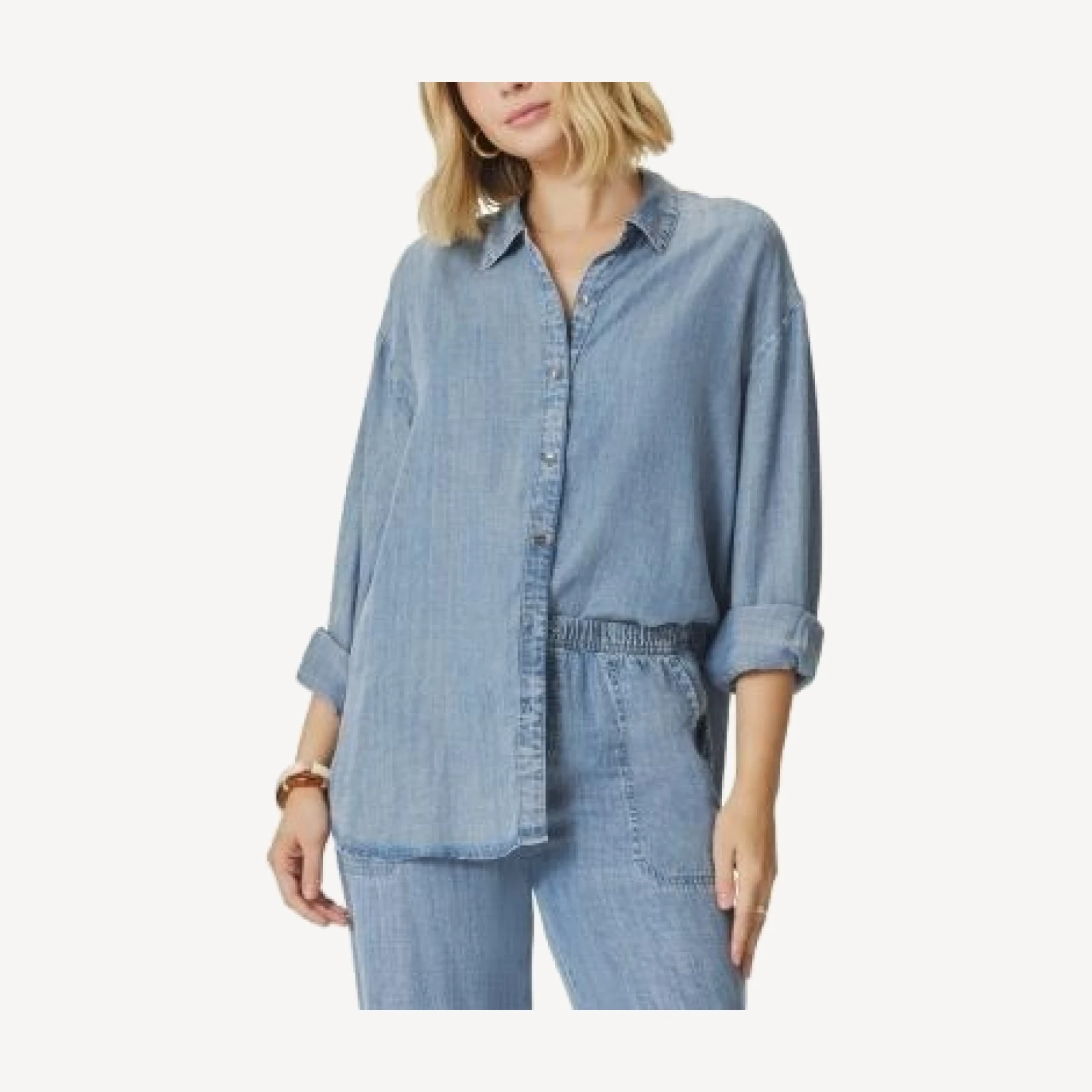 Splendid Indigo Chambray Button Down Shirt