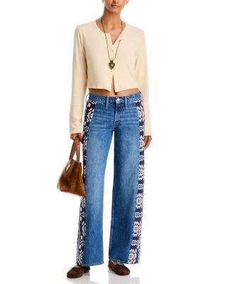 Mother The Side Eye Spinner Sneak Mid Rise Jeans in Let's Build A Fort, photo 2