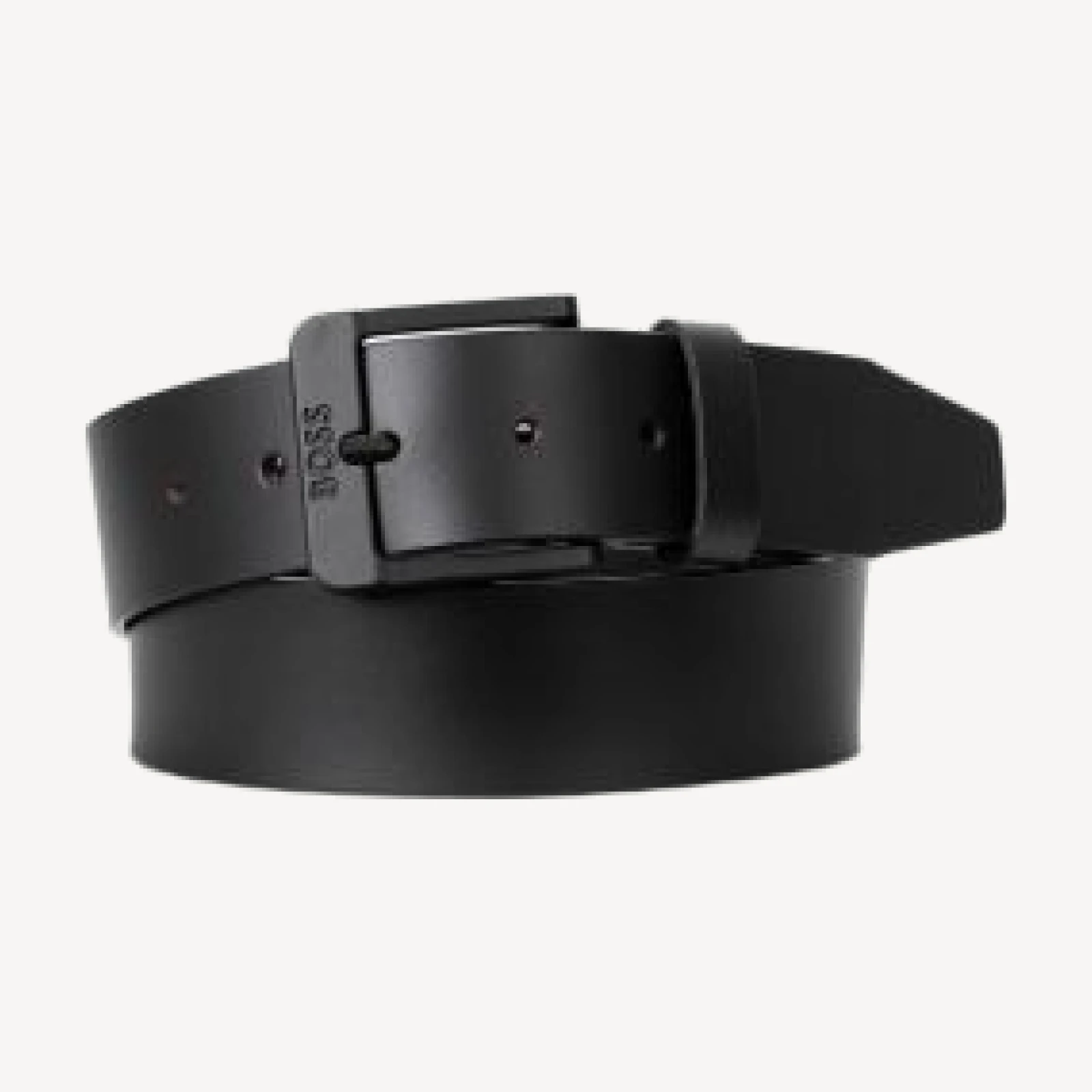 Boss Men's Jemio Leather Matte Black Belt