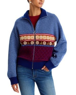 Mother The Lifesaver Wool Fair Isle Zip Cardigan