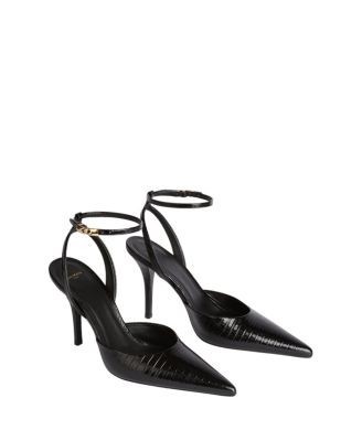 Balmain Women's Embossed Leather High Heel Pumps