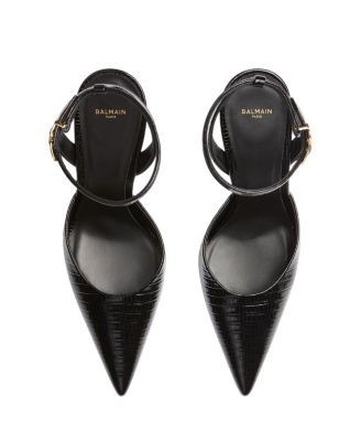 Balmain Women's Embossed Leather High Heel Pumps, photo 4