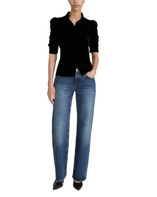 Frame The Velvet Gillian Puff Sleeve Top, photo 2