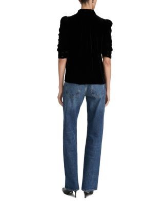 Frame The Velvet Gillian Puff Sleeve Top, photo 4
