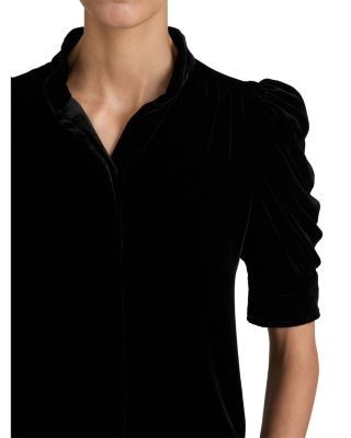 Frame The Velvet Gillian Puff Sleeve Top, photo 5
