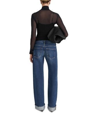 Frame The Low Bow Mid Rise Cuffed Jeans in Volt, photo 5