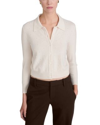Frame The Pearl Embellished Wool & Cashmere Cardigan