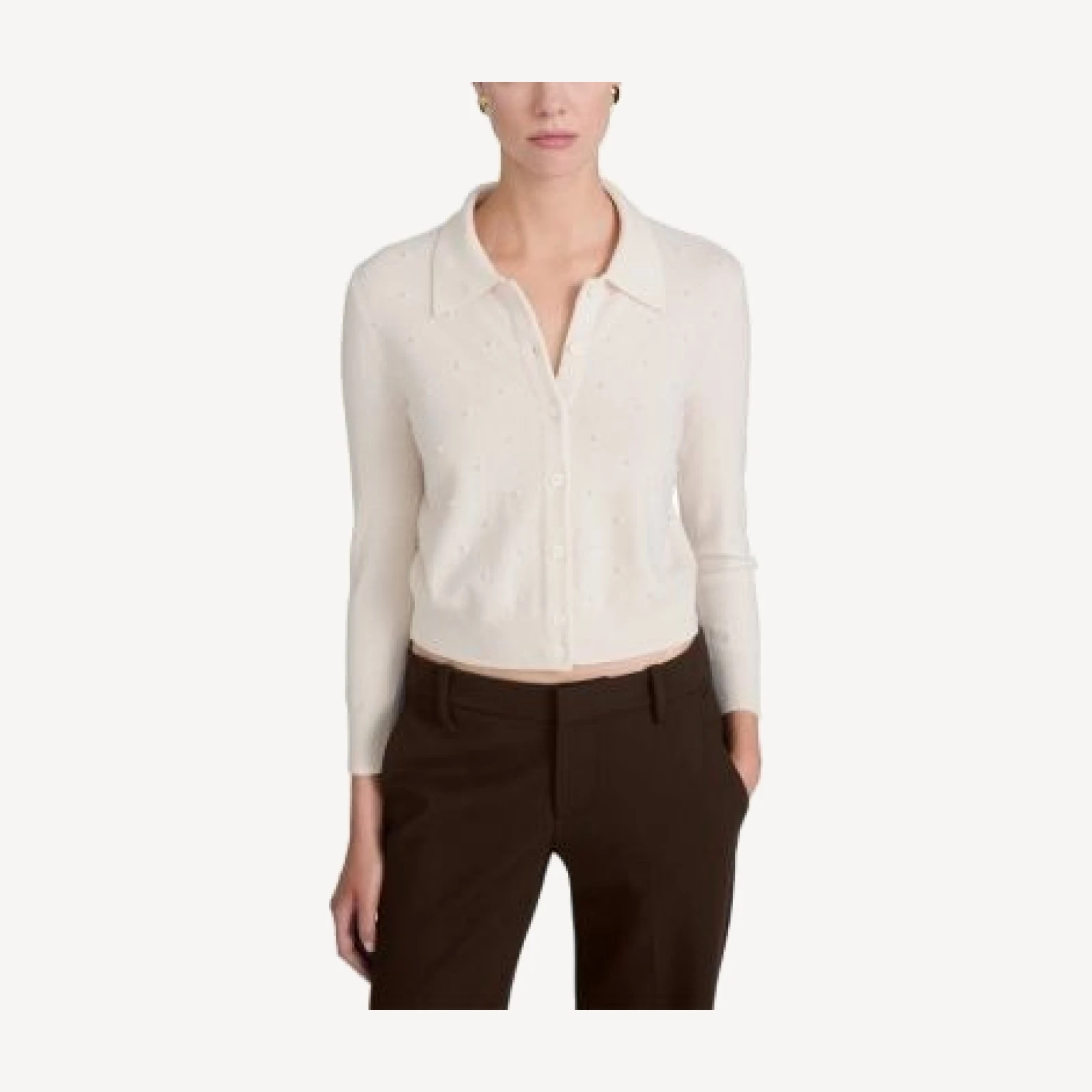 Frame The Pearl Embellished Wool & Cashmere Cardigan
