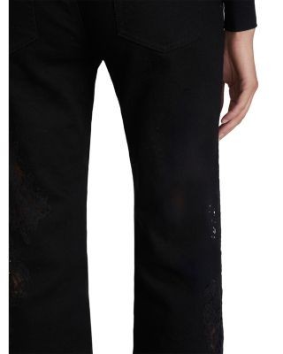 Frame The Lace Rodeo Low Rise Jeans in Black, photo 4
