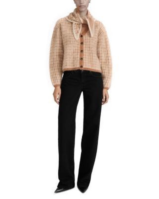 Frame The Brushed Scholar Plaid Wool & Cashmere Cardigan