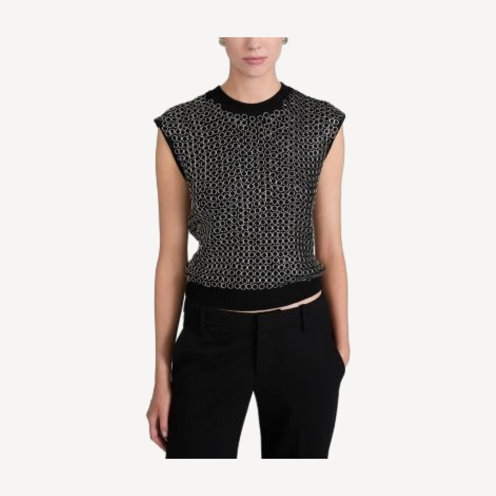Frame The Chainmail Shell Sleeveless Wool Top