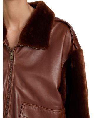 Frame The Rogue Leather & Shearling Jacket, photo 4