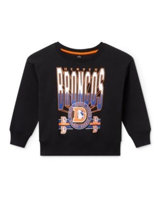 Junk Food Clothing Unisex Nfl Denver Broncos Drop Shoulder Crew Fleece - Little Kid, Big Kid