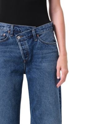Agolde Arc High Rise Straight Crisscross Jeans in Form