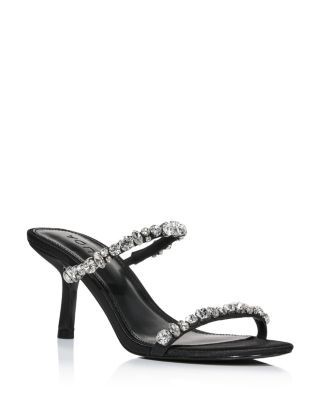 Aqua Women's Elie Embellished Satin Sandals - Exclusive