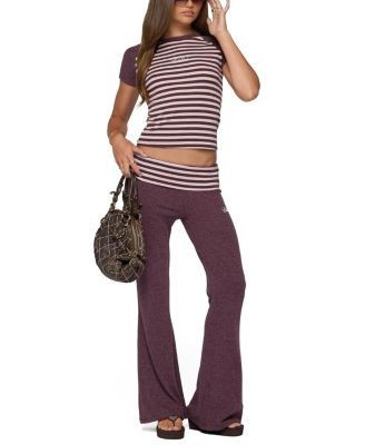 Edikted Stay Stripey Foldover Pants, photo 5