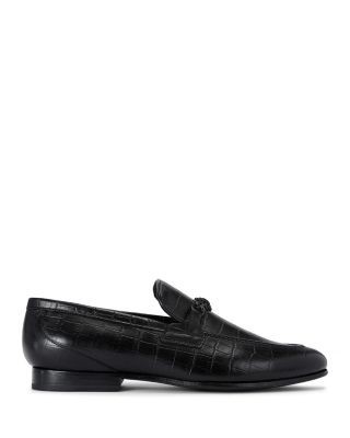 Kurt Geiger London Men's Alton Croc Embossed Leather Loafers