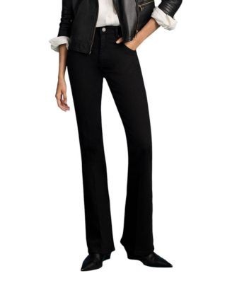 Mint Velvet Women's Sculpting Flare Jeans in Black, photo 2