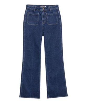 Mint Velvet Women's Relaxed Straight Patch Pocket Jeans in Blue Wash, photo 3