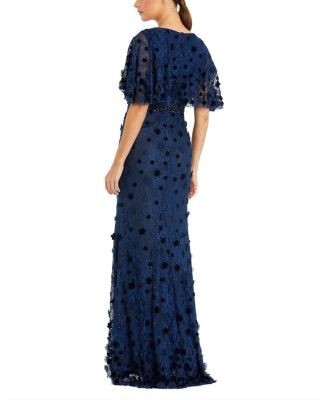 Mac Duggal Embellished Floral Gown