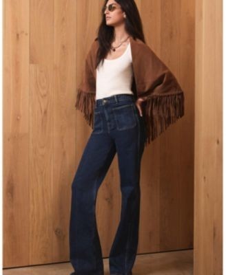 Mint Velvet Women's Relaxed Straight Patch Pocket Jeans in Blue Wash, photo 6
