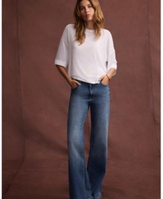 Mint Velvet Women's Ultimate Flared Jeans in Blue Wash, photo 6