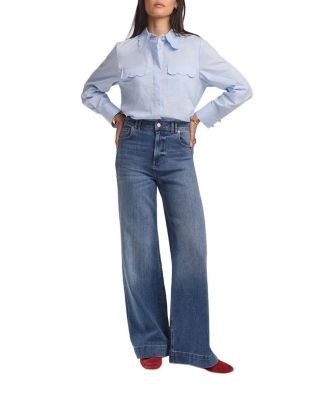 Mint Velvet Women's Ultimate Wide Leg Jeans in Blue Wash, photo 2