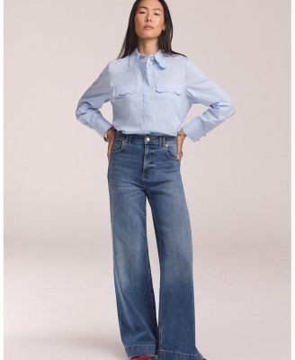 Mint Velvet Women's Ultimate Wide Leg Jeans in Blue Wash, photo 5
