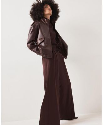 Mint Velvet Women's Satin Wide Leg Trousers, photo 3