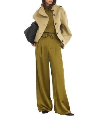 Mint Velvet Women's Satin Wide Leg Trousers, photo 8