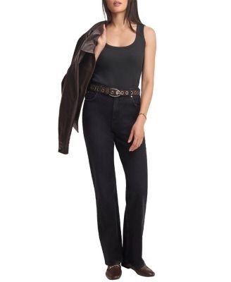 Mint Velvet Women's Straight Jeans in Black, photo 2