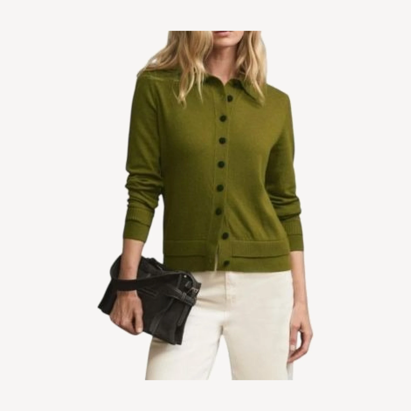 Mint Velvet Women's Long Sleeve Cotton Blend Knit Top