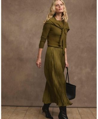 Mint Velvet Women's Crinkle Maxi Skirt, photo 5