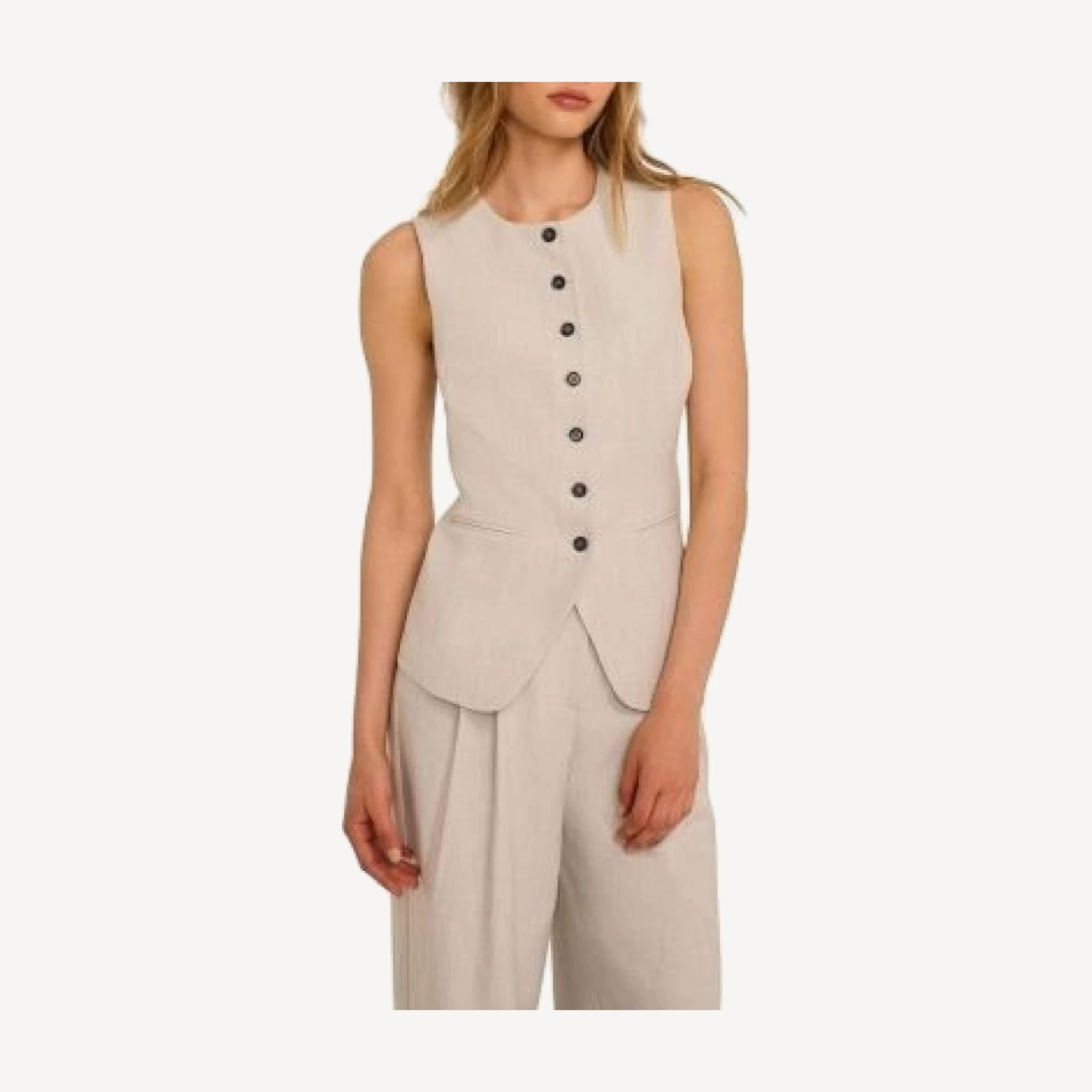 Mint Velvet Women's Tailored Waistcoat Sleeveless Button Down Top