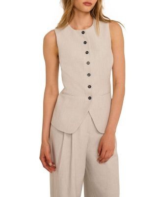 Mint Velvet Women's Tailored Waistcoat Sleeveless Button Down Top