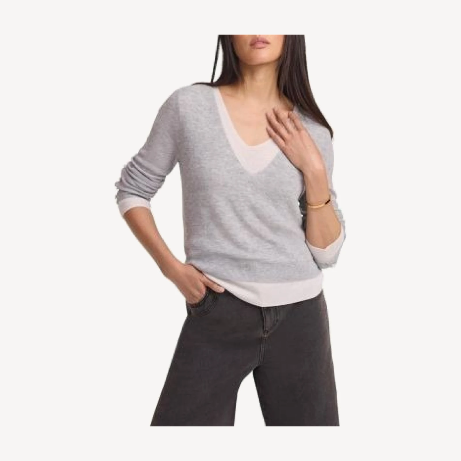 Mint Velvet Women's Layered Detail Knit Top