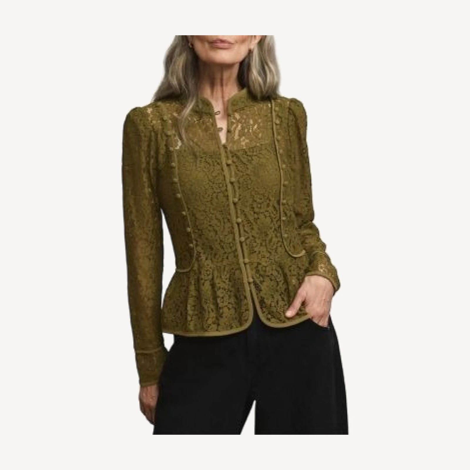 Mint Velvet Women's Lace Military Blouse