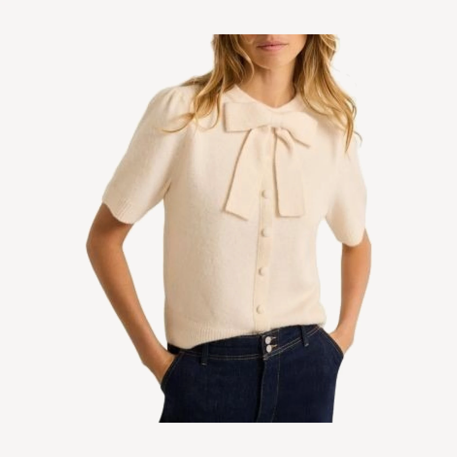 Mint Velvet Women's Bow Detail Knit Top
